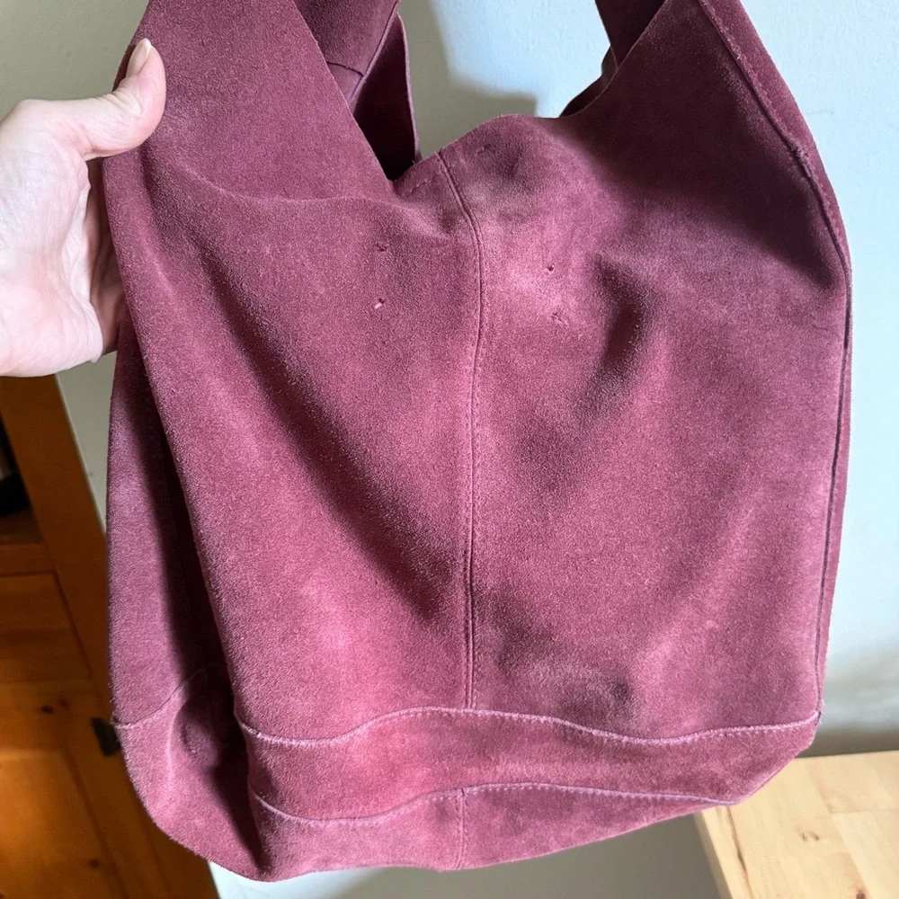 NWOT FREE PEOPLE Dusty Rose Slouchy Shoulder Bag - Picture 7 of 13